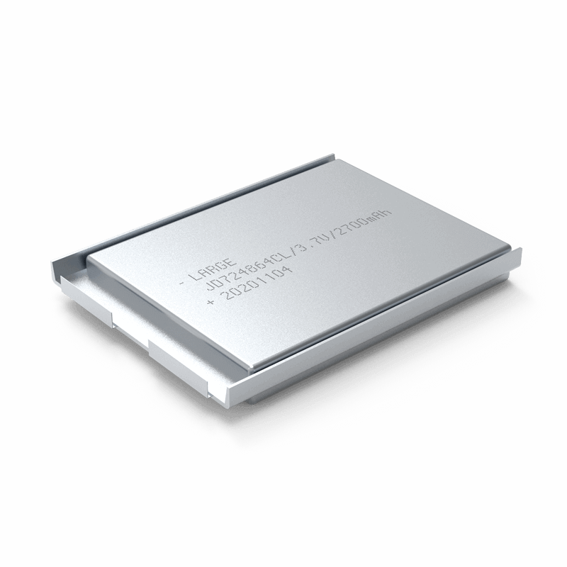 -40℃低溫過針刺JD724864CL 3.7V 2700mAh聚合物鋰電池，3V-8